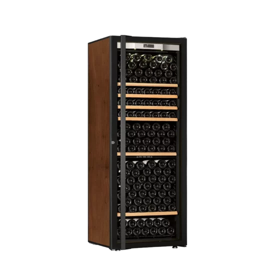 Design wine cellar big capacity free-standing tobacco with handle and black glass door