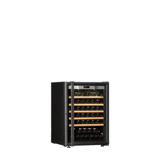 Design wine cellar small capacity free-standing black with handle