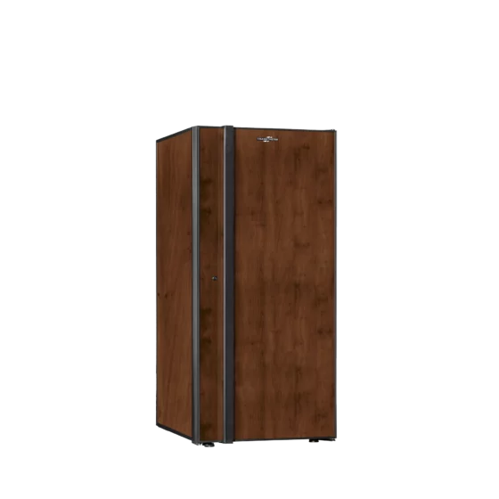 Wine fridge medium capacity tobacco with solid door and handle