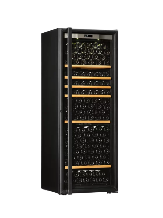 Design wine cellar big capacity free-standing black with handle